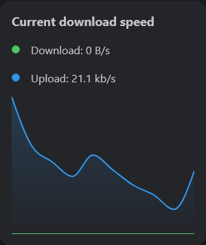 download speed widget in dark mode